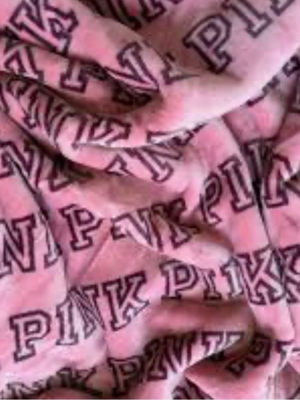 Victoria's Secret PINK Pink Sherpa Plush Blanket Pink Logo